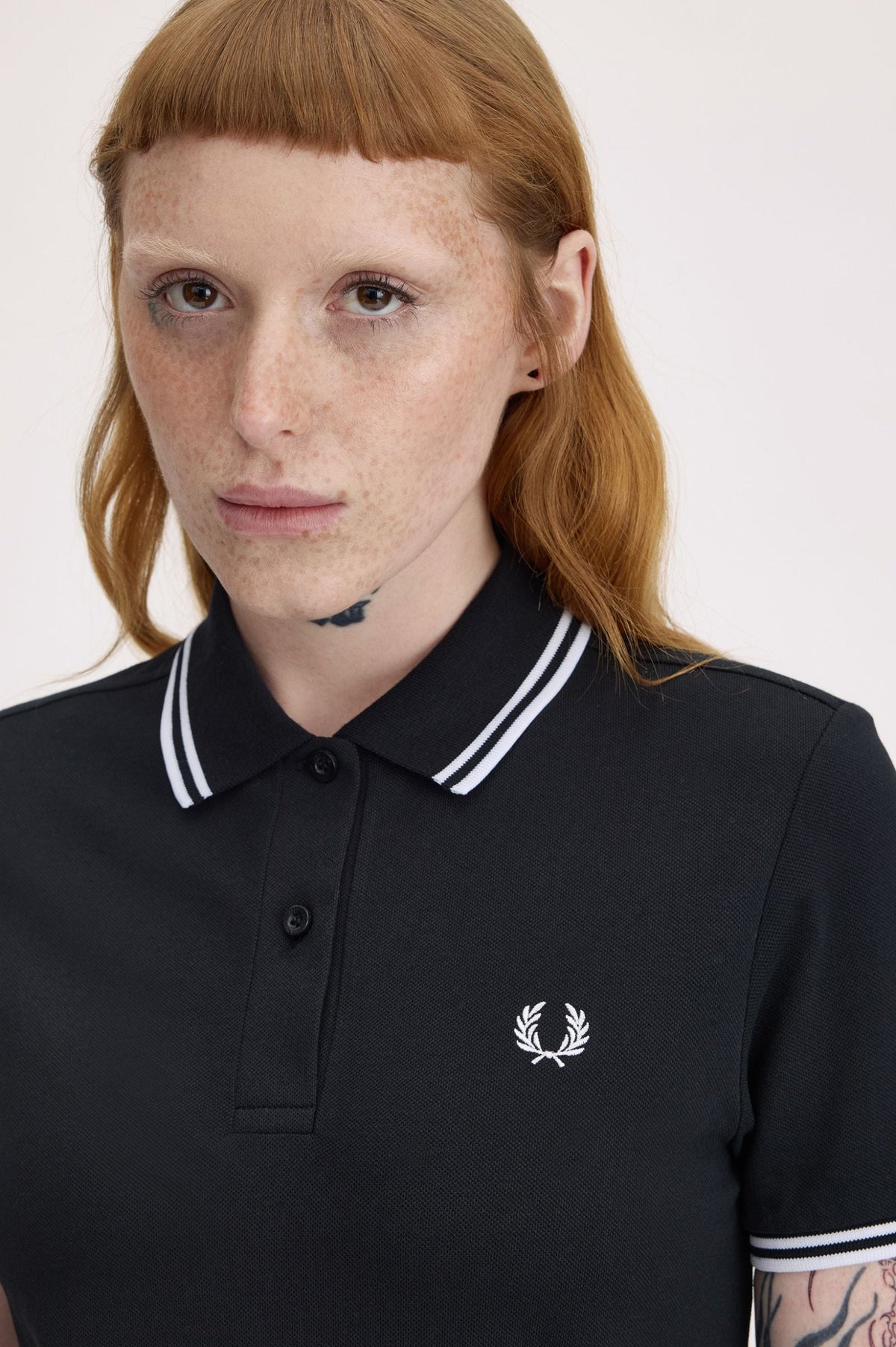 D3600 Twin Tipped Fred Perry Shirt Dress (Black)