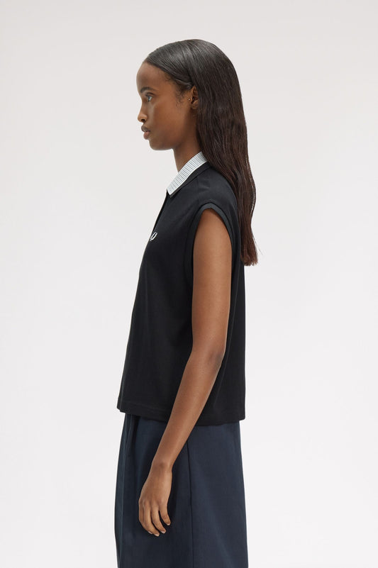 G2181 Mesh Collar Polo Shirt (Black)