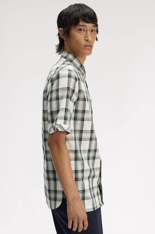 M2434 Classic Tartan Short Sleeve Shirt (Ecru)
