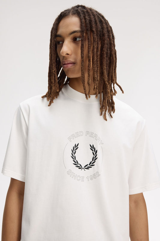 M2459 Circle Graphic T-Shirt (Snow White)