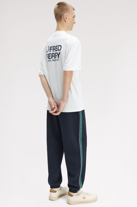 M2475 Back Print Fred Perry T-Shirt (Snow White)
