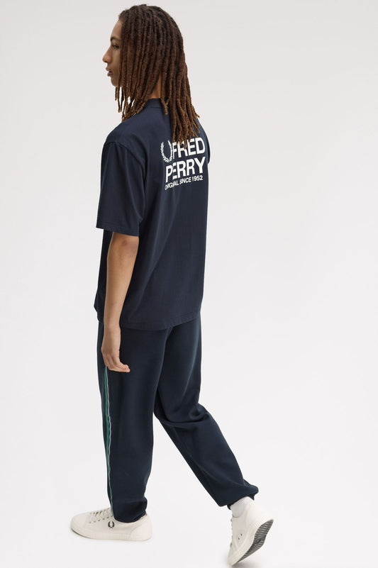 M2475 Back Print Fred Perry T-Shirt (Navy)