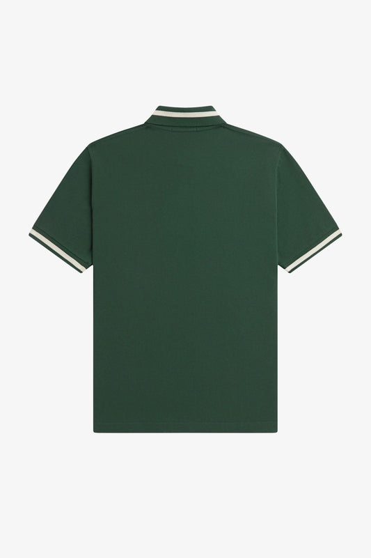 M2 The Single Tipped Fred Perry Shirt (Grassroots/ Tramline White)