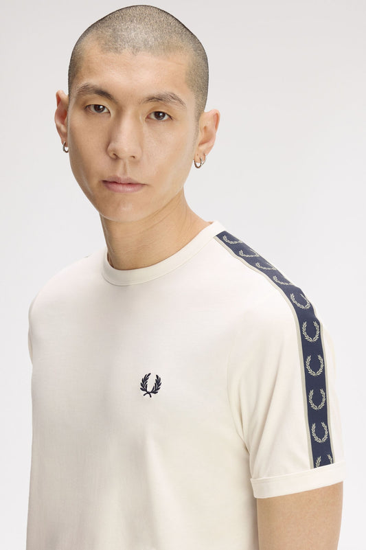M4613 Contrast Taped Ringer T-Shirt (Ecru)