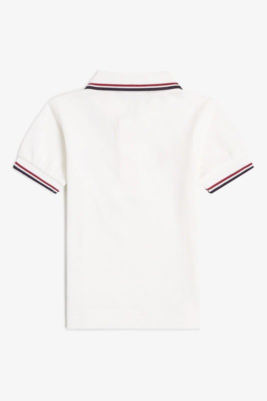 SY1225 My First Fred Perry Shirt (Snow White / Burnt Red / Navy)