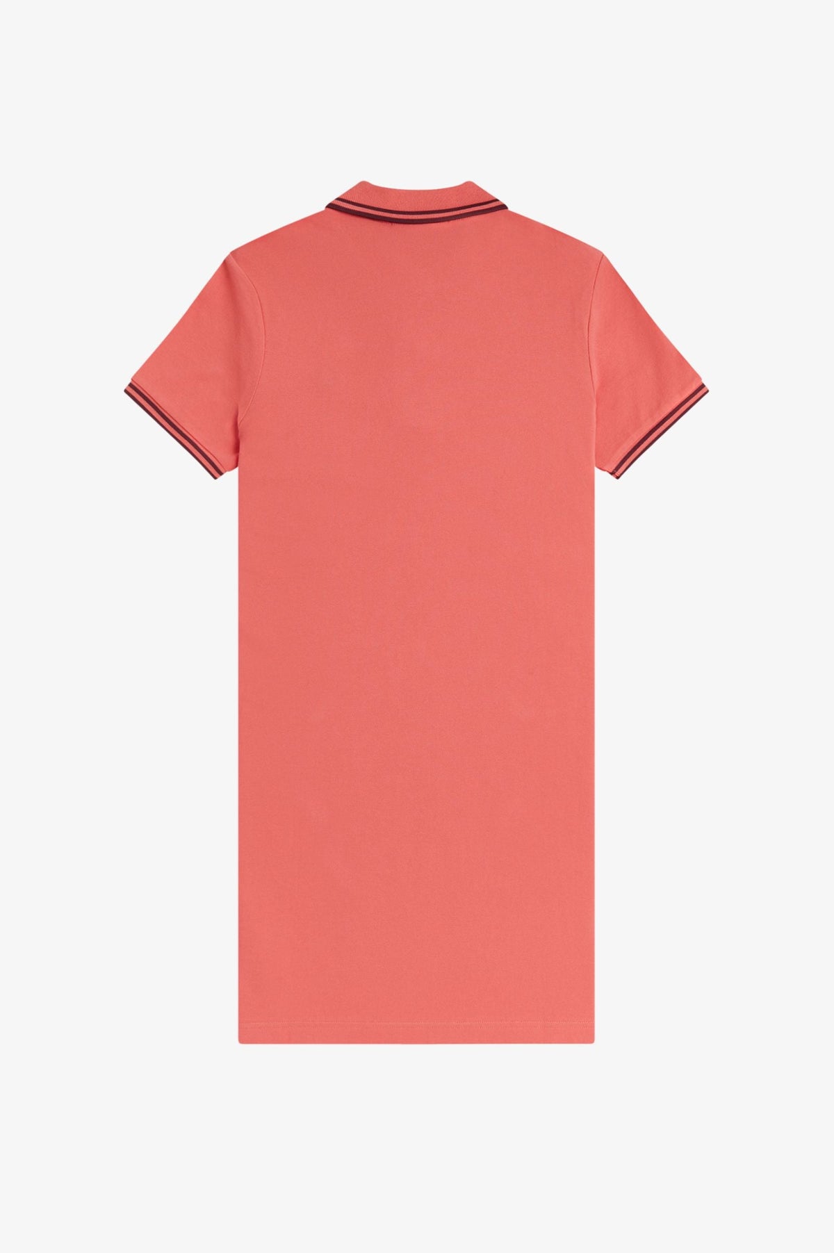 D3600 Twin Tipped Fred Perry Shirt Dress (Strawberry Cream / Oxblood / Oxblood)