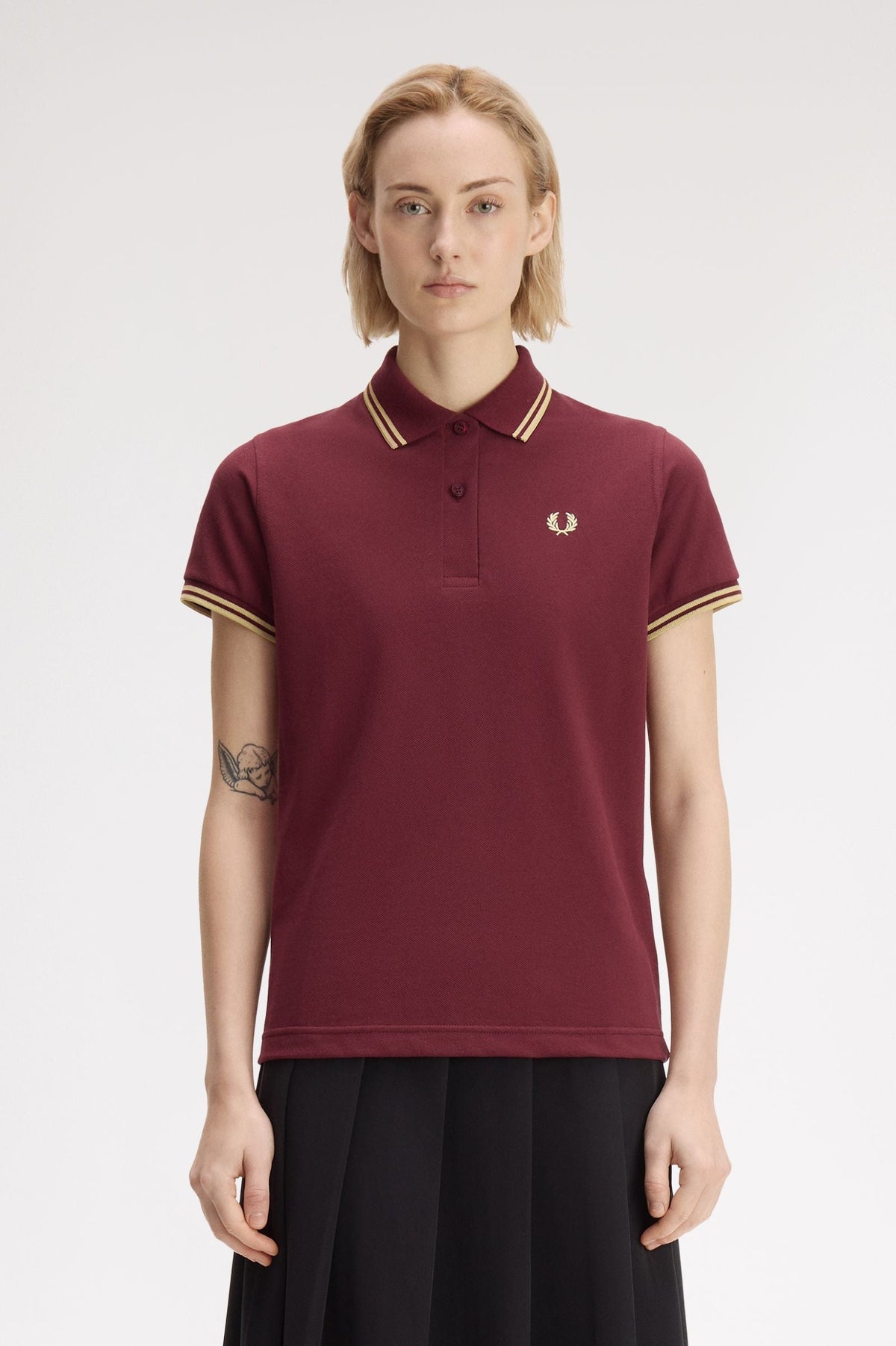 G12 The Fred Perry Shirt (Maroon / Champagne / Champagne)