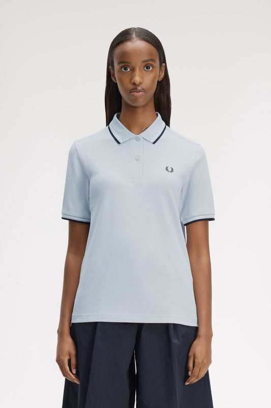 G3600 The Fred Perry Shirt (Dusky Blue / Snow White / Black)