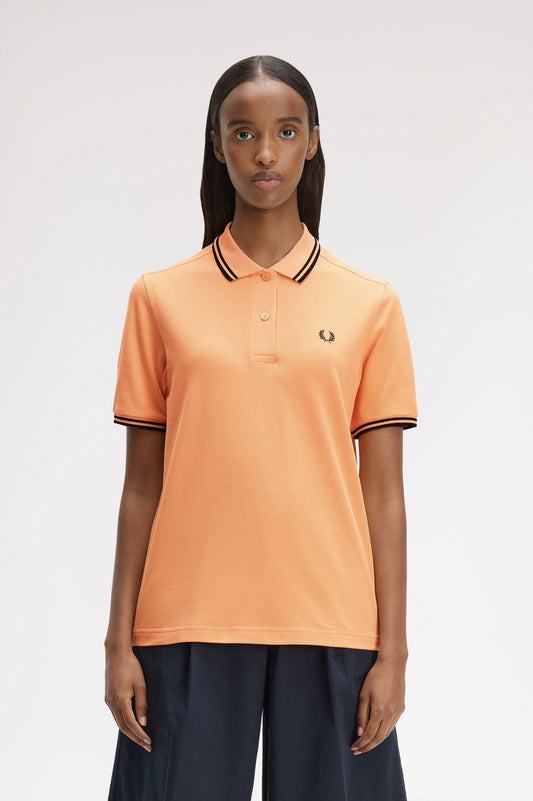 G3600 The Fred Perry Shirt (Peach / Navy / Navy)