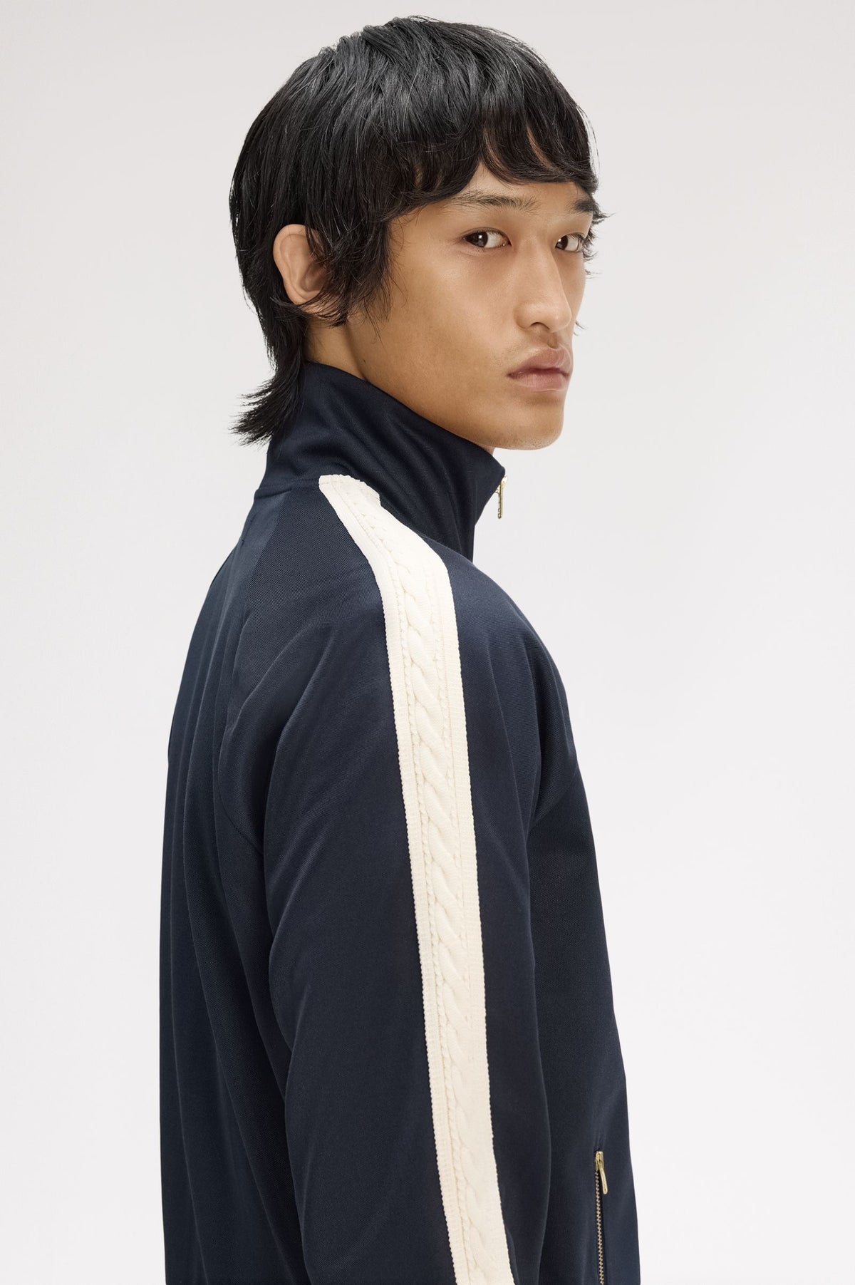 J2331 Cable Taped Track Jacket (Navy)