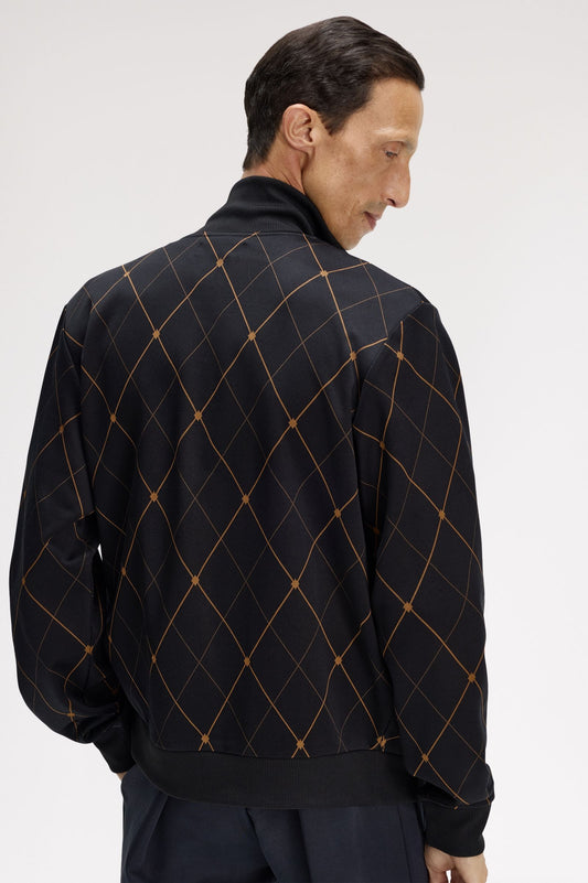 J2332 Argyle Track Jacket (Black)