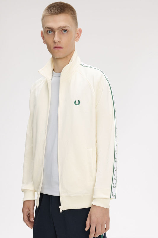 J5557 Contrast Tape Track Jacket (Ecru)