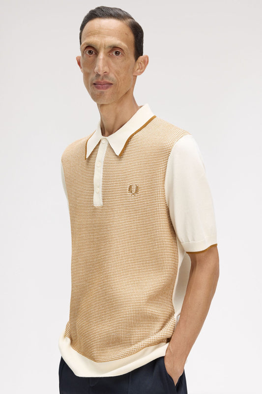 K2307 Tonic Waffle Knitted Shirt (Ecru)