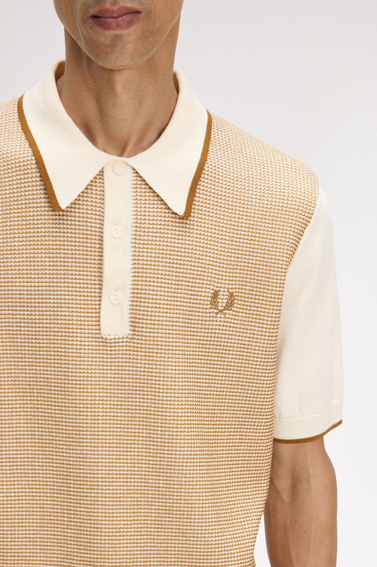 K2307 Tonic Waffle Knitted Shirt (Ecru)