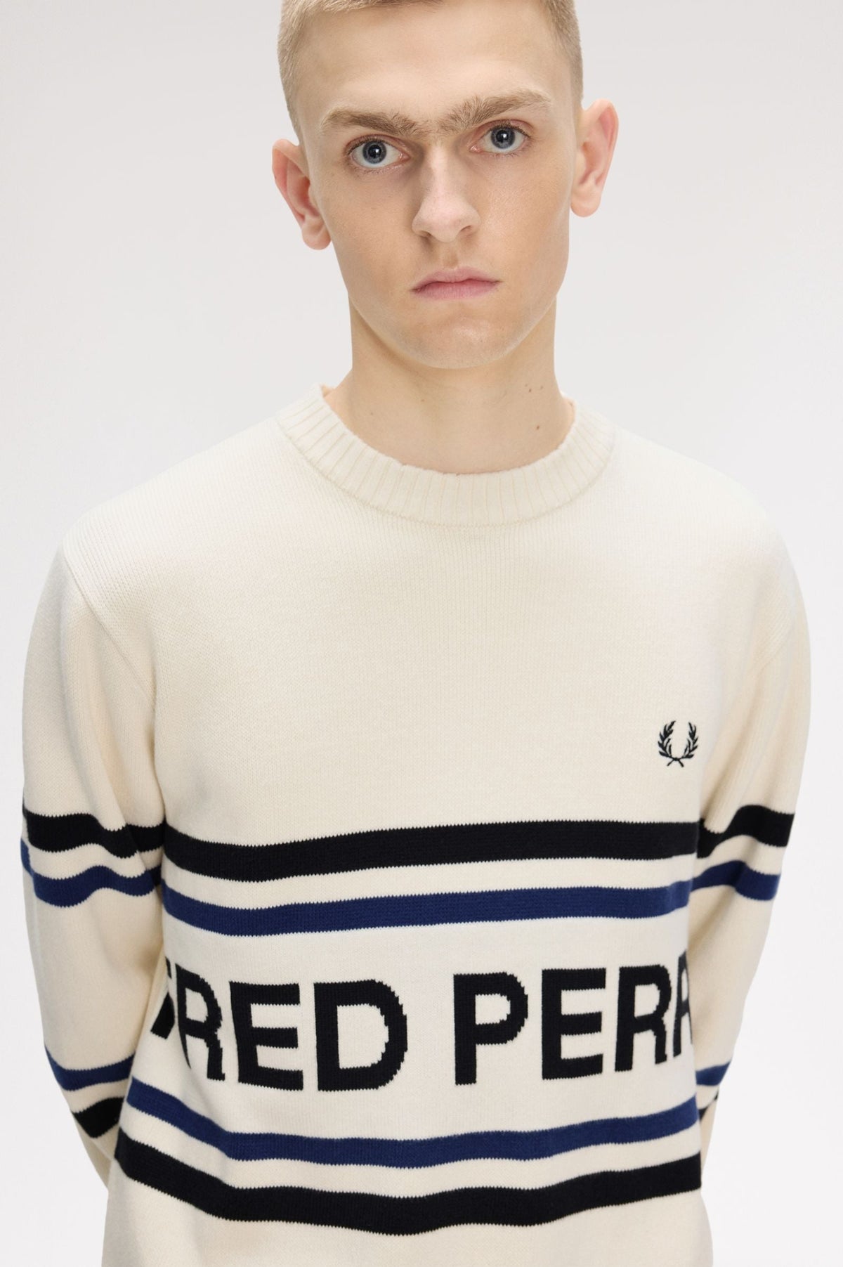 K2325 Fred Perry Graphic Jumper (Ecru)