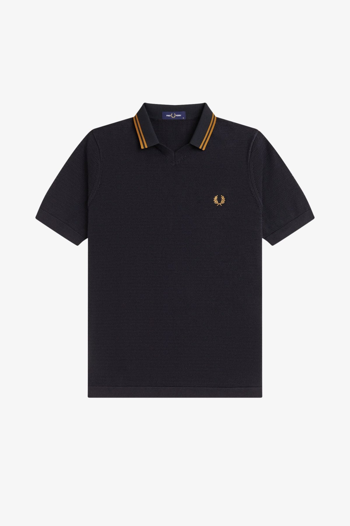 K2330 Pointelle Knitted Shirt (Black)