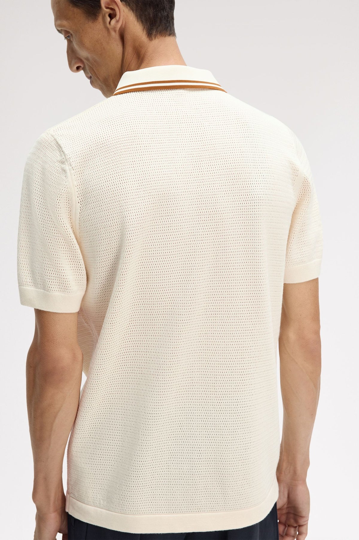 K2330 Pointelle Knitted Shirt (Ecru)