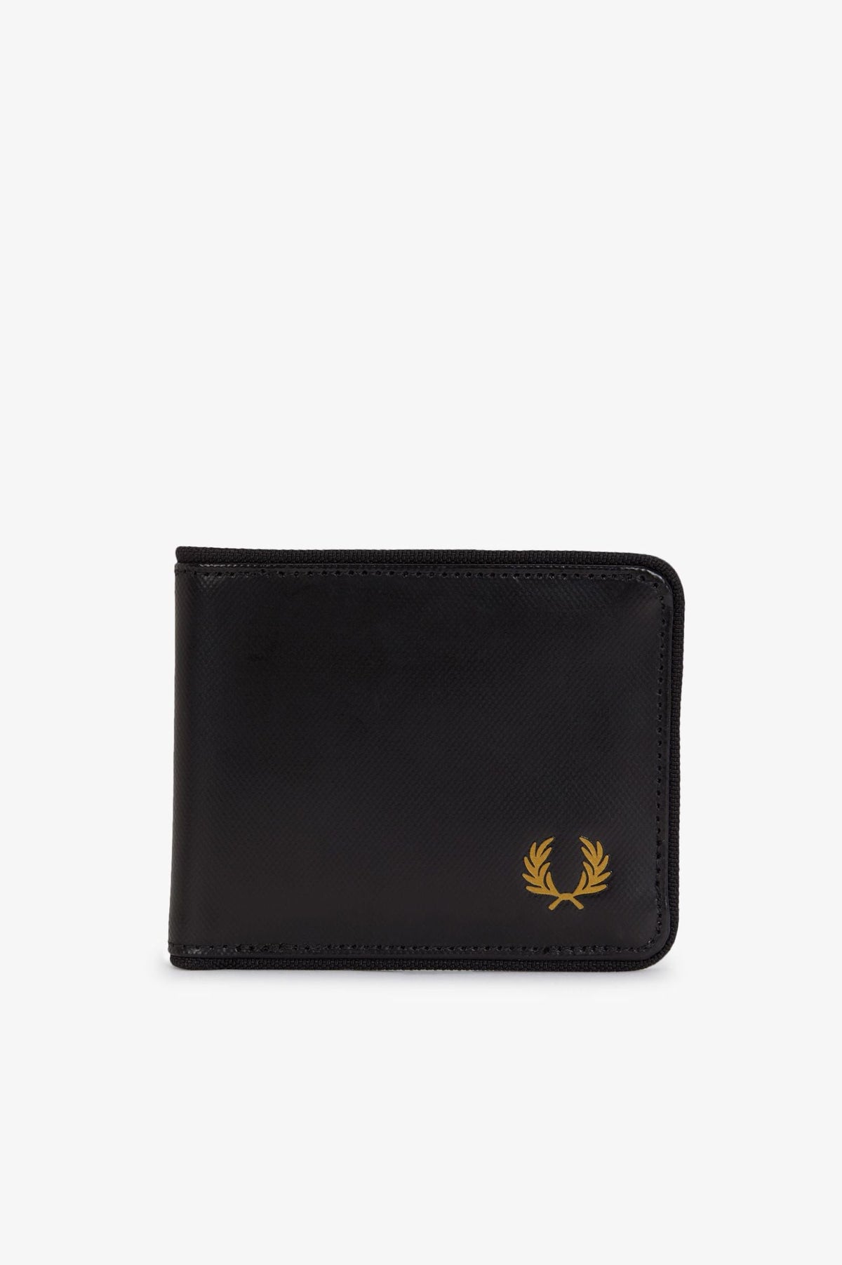 L2810 Tonal Coated Polyester Wallet (Black / Gold)