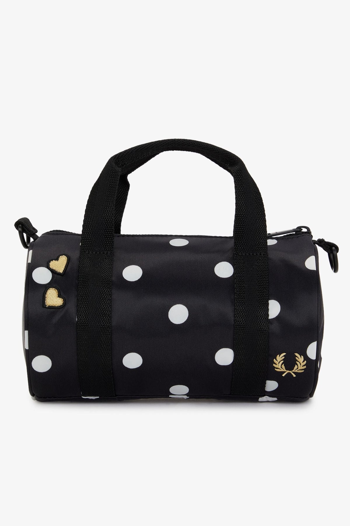 L3346 Mini Polka Dot Barrel Bag (Black)