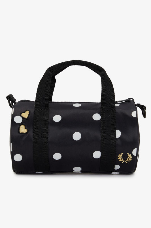 L3346 Mini Polka Dot Barrel Bag (Black)