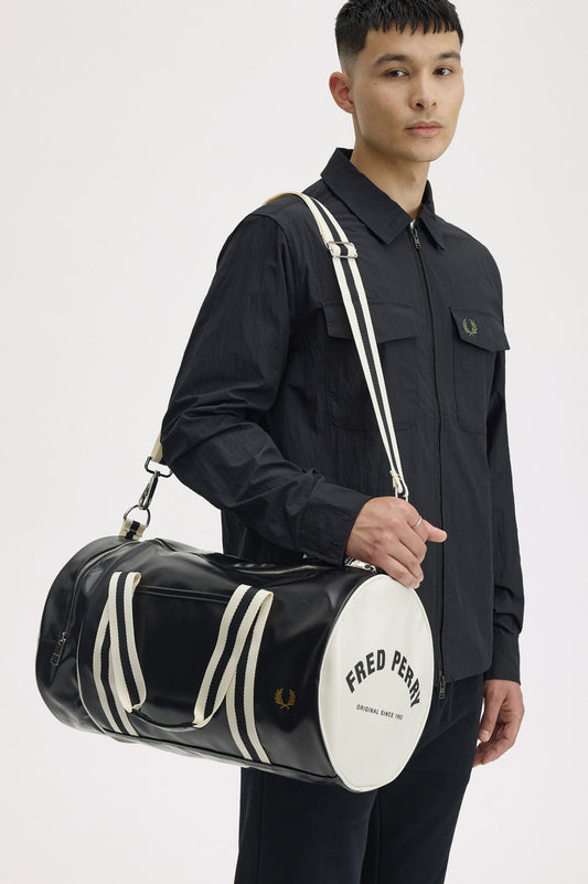 L7255 Classic Barrel Bag (Black / Ecru)