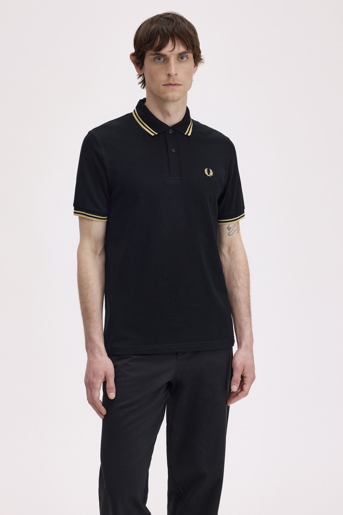 M12 The Fred Perry Shirt (Black / Champagne / Champagne)