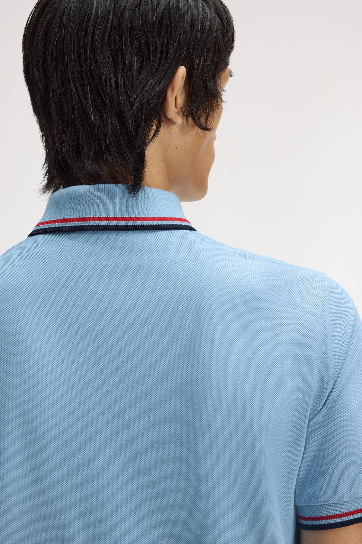 M12 The Fred Perry Shirt (Sky / Red / Navy)