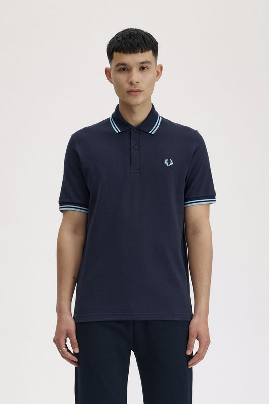 M12 The Fred Perry Shirt (Navy / Ice / Ice)