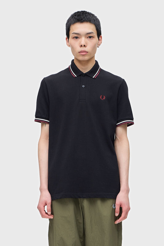 M12 The Fred Perry Shirt (Black / Ecru / Oxblood)