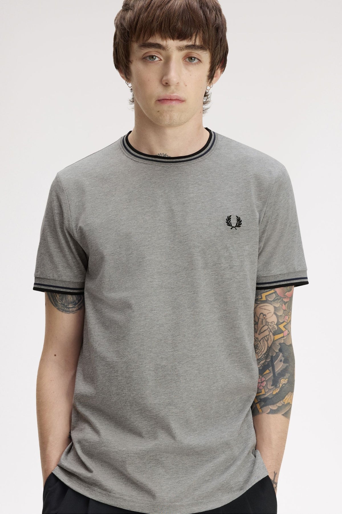 M1588 Twin Tipped T-Shirt (Steel Marl / Dark Airforce / Black)