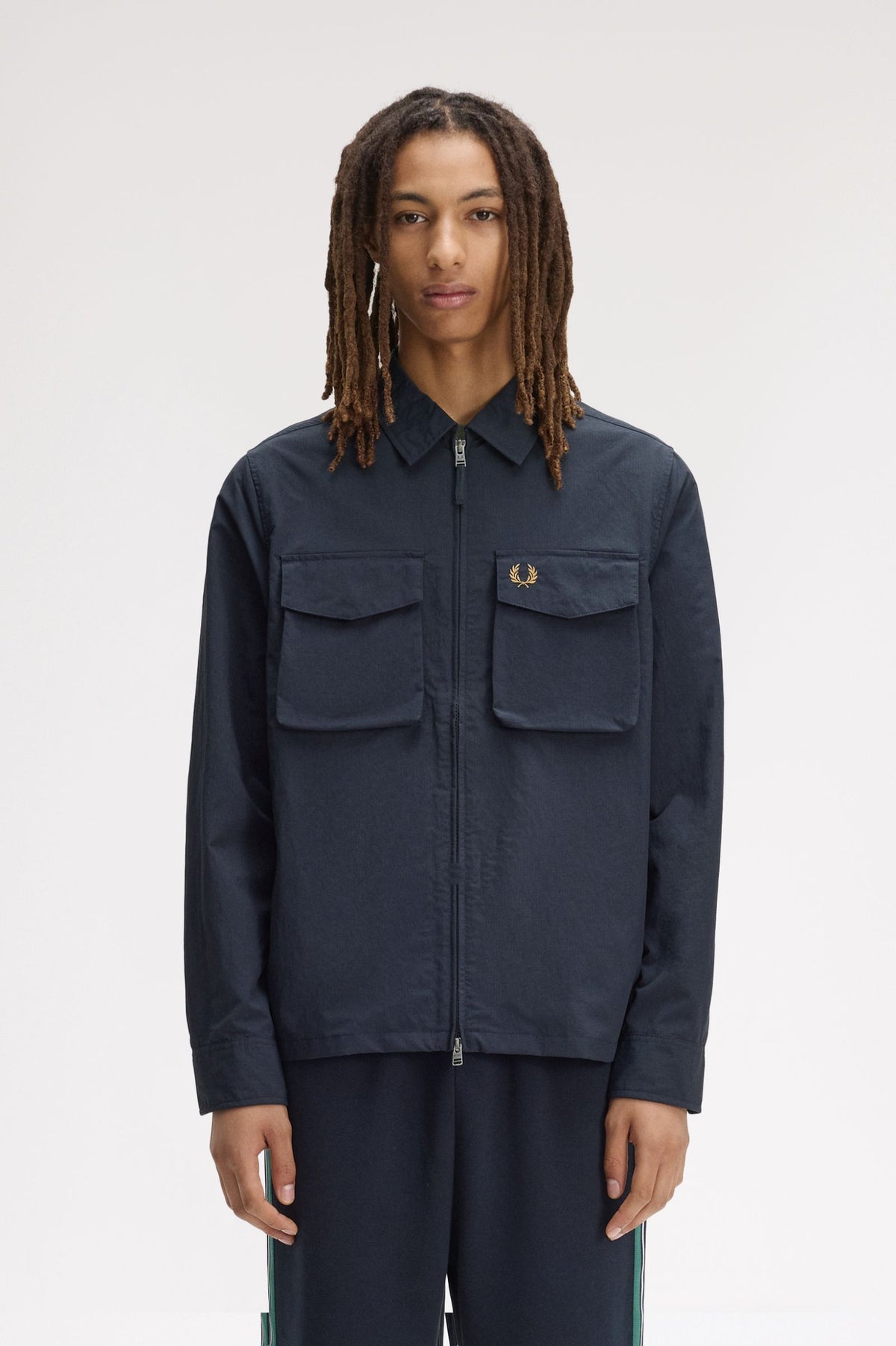 M2402 Ripstop Zip-Through Overshirt (Navy)