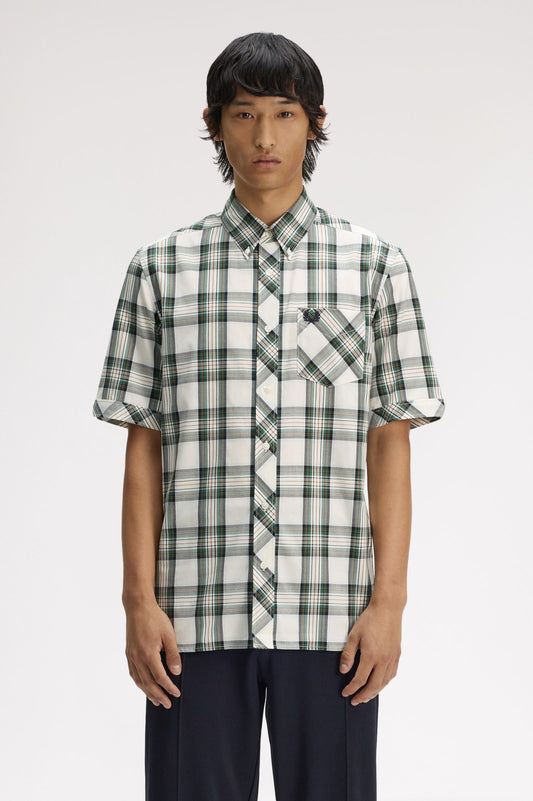 M2434 Classic Tartan Short Sleeve Shirt (Ecru)