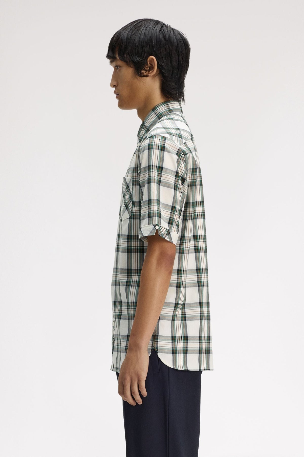 M2434 Classic Tartan Short Sleeve Shirt (Ecru)