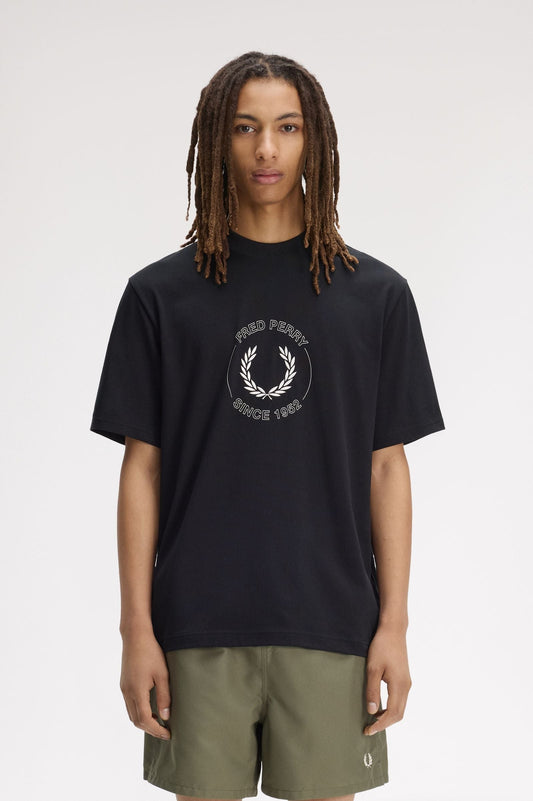 M2459 Circle Graphic T-Shirt (Black)