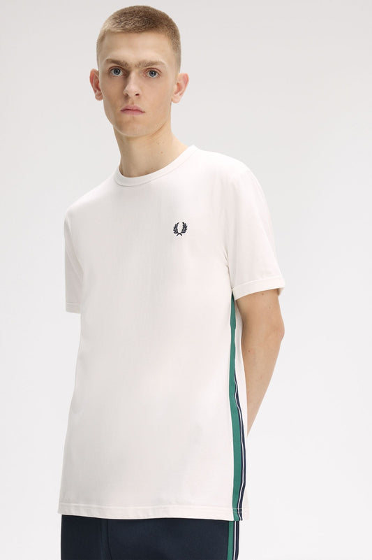 M2460 Stripe Tape T-Shirt (Snow White)