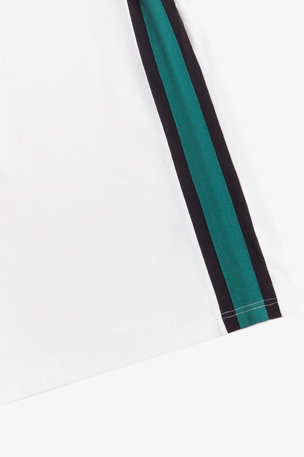 M2463 Tramline Stripe Polo Shirt (Snow White)