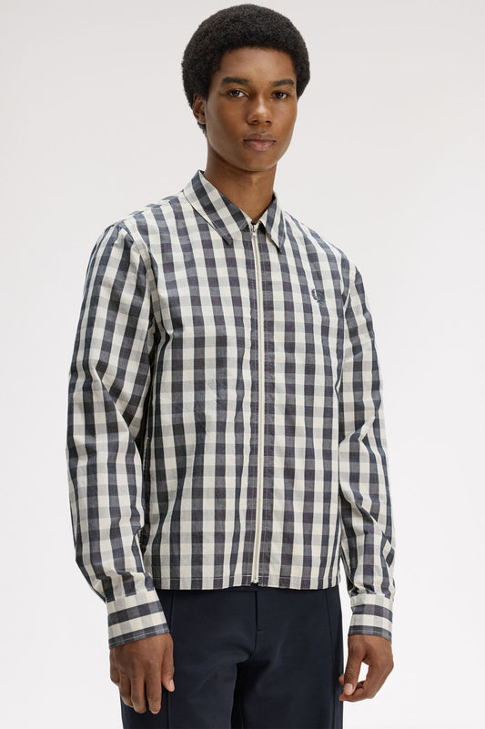 M2468 Poplin Check Overshirt