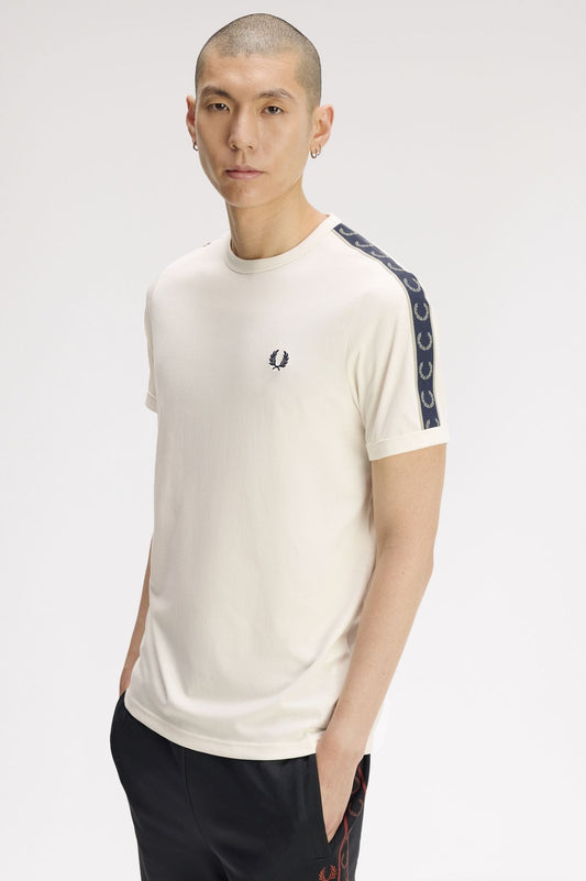 M4613 Contrast Taped Ringer T-Shirt (Ecru)