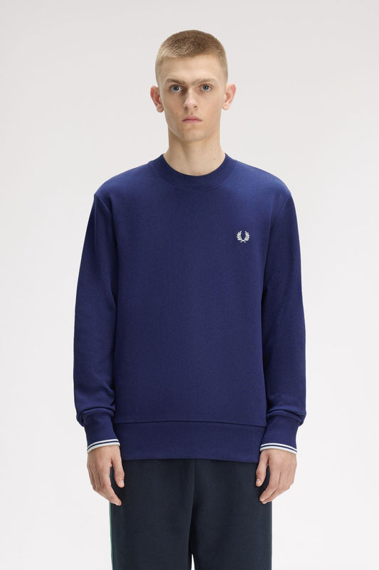 M7535 Crew Neck Sweatshirt (French Navy / Dusky Blue / Dusky Blue)