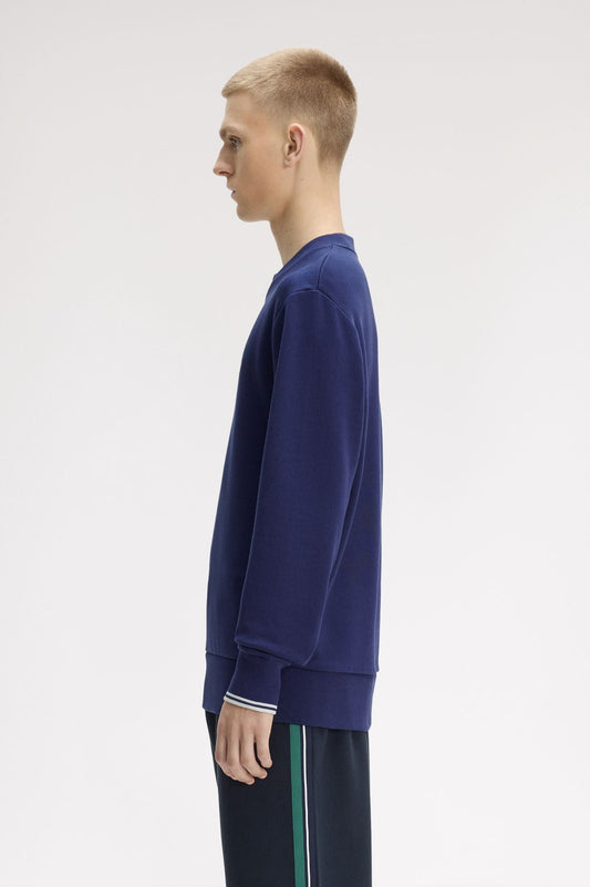 M7535 Crew Neck Sweatshirt (French Navy / Dusky Blue / Dusky Blue)