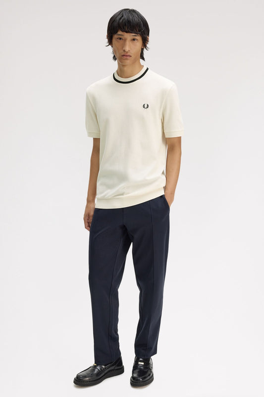 M7 Crew Neck Piqué T-Shirt (Ecru)