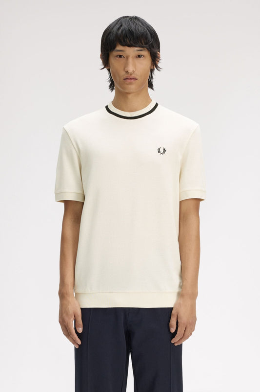 M7 Crew Neck Piqué T-Shirt (Ecru)