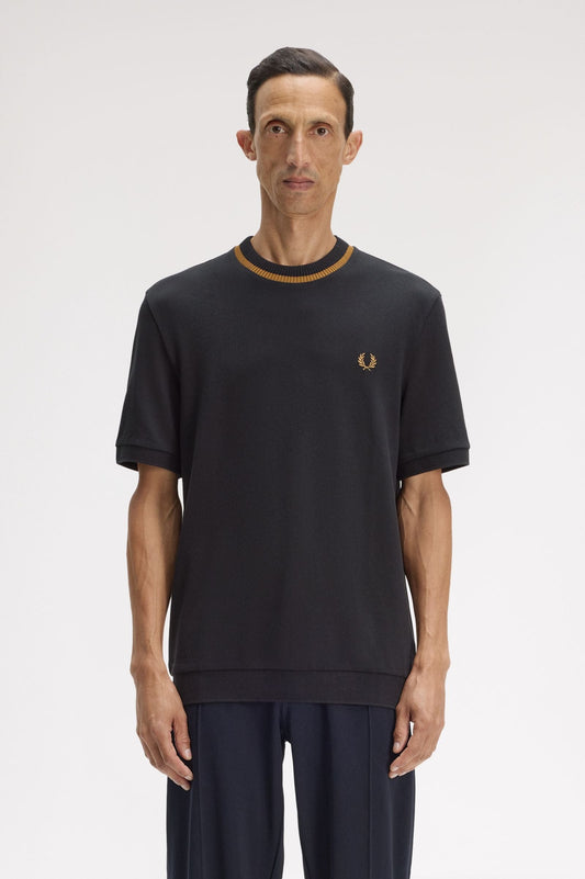 M7 Crew Neck Piqué T-Shirt (Black)