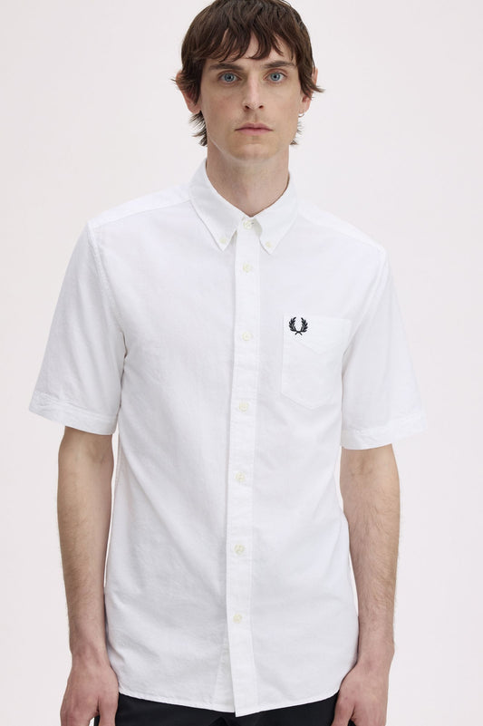 M8730 Oxford Shirt Short Sleeve (White)