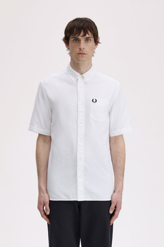 M8730 Oxford Shirt Short Sleeve (White)