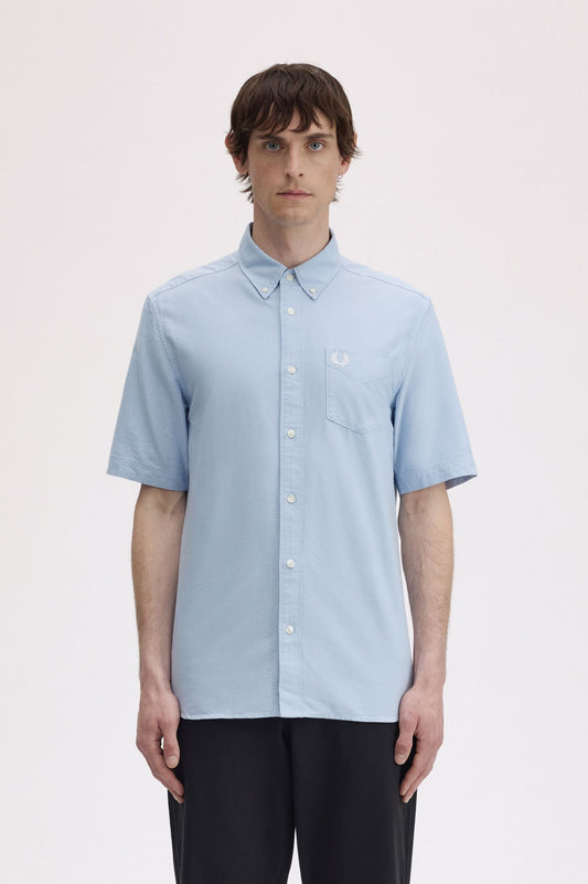 M8730 Oxford Shirt Short Sleeve (Light Smoke)