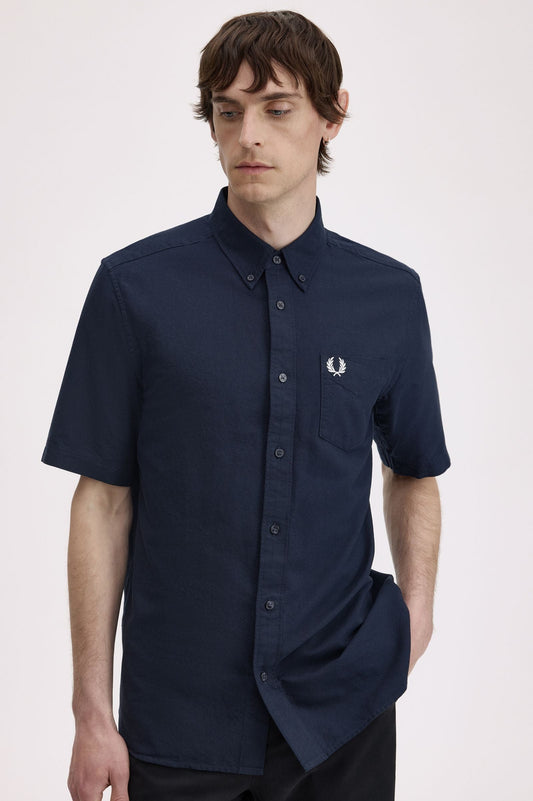 M8730 Oxford Shirt Short Sleeve (Navy)