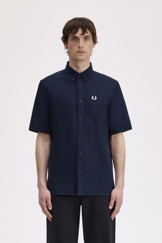 M8730 Oxford Shirt Short Sleeve (Navy)