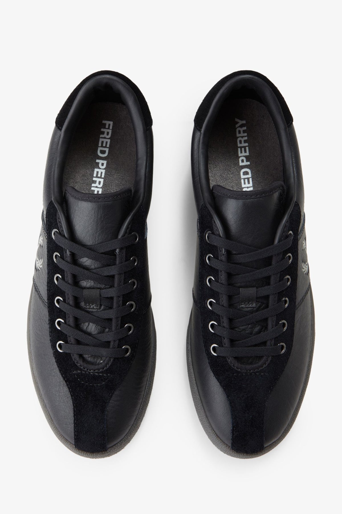 B3418 Leather Tennis Shoe (Black)